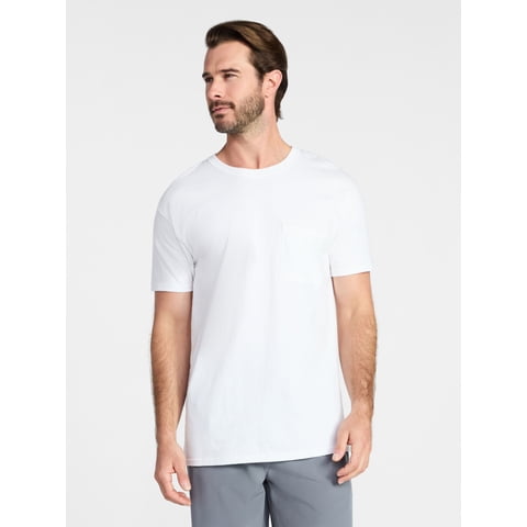 Athletic Works Men's and Big Men's Cotton Pocket Tee, Sizes XS-5XL and Tall Sizes