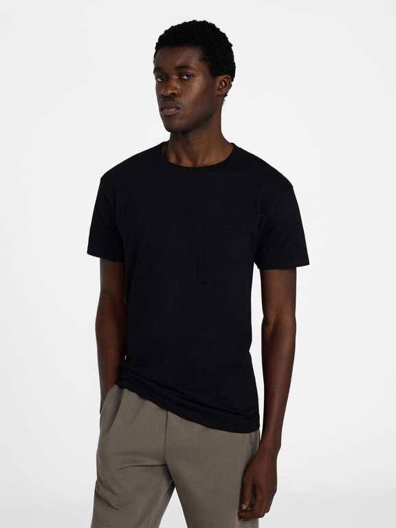 Men's and Big Men's Cotton Pocket Tee, Sizes XS-5XL and Tall Sizes