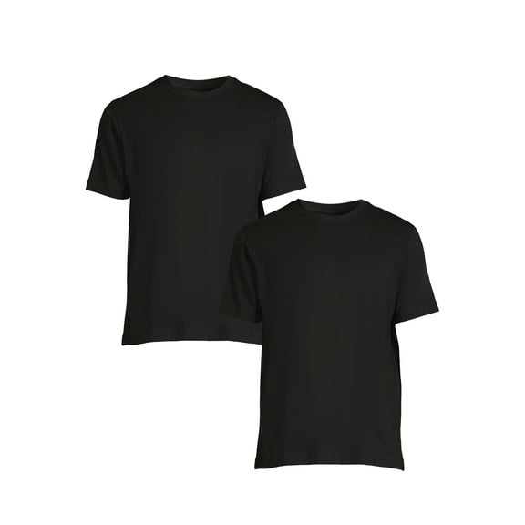 Athletic Works Men's and Big Men's Crew Neck Tee, 2-Pack, Sizes S-4XL