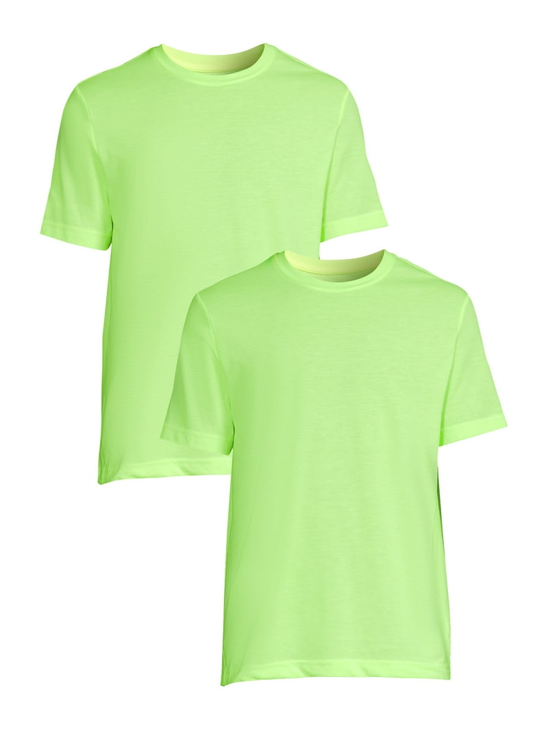 Athletic Works Men's and Big Men's Crew Neck Tee, 2-Pack