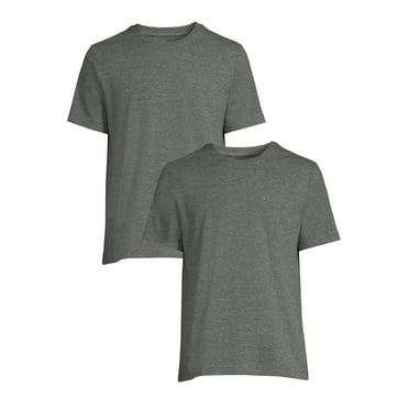 Athletic Works Men's and Big Men's Crew Neck Tee, 2-Pack, Sizes S-4XL
