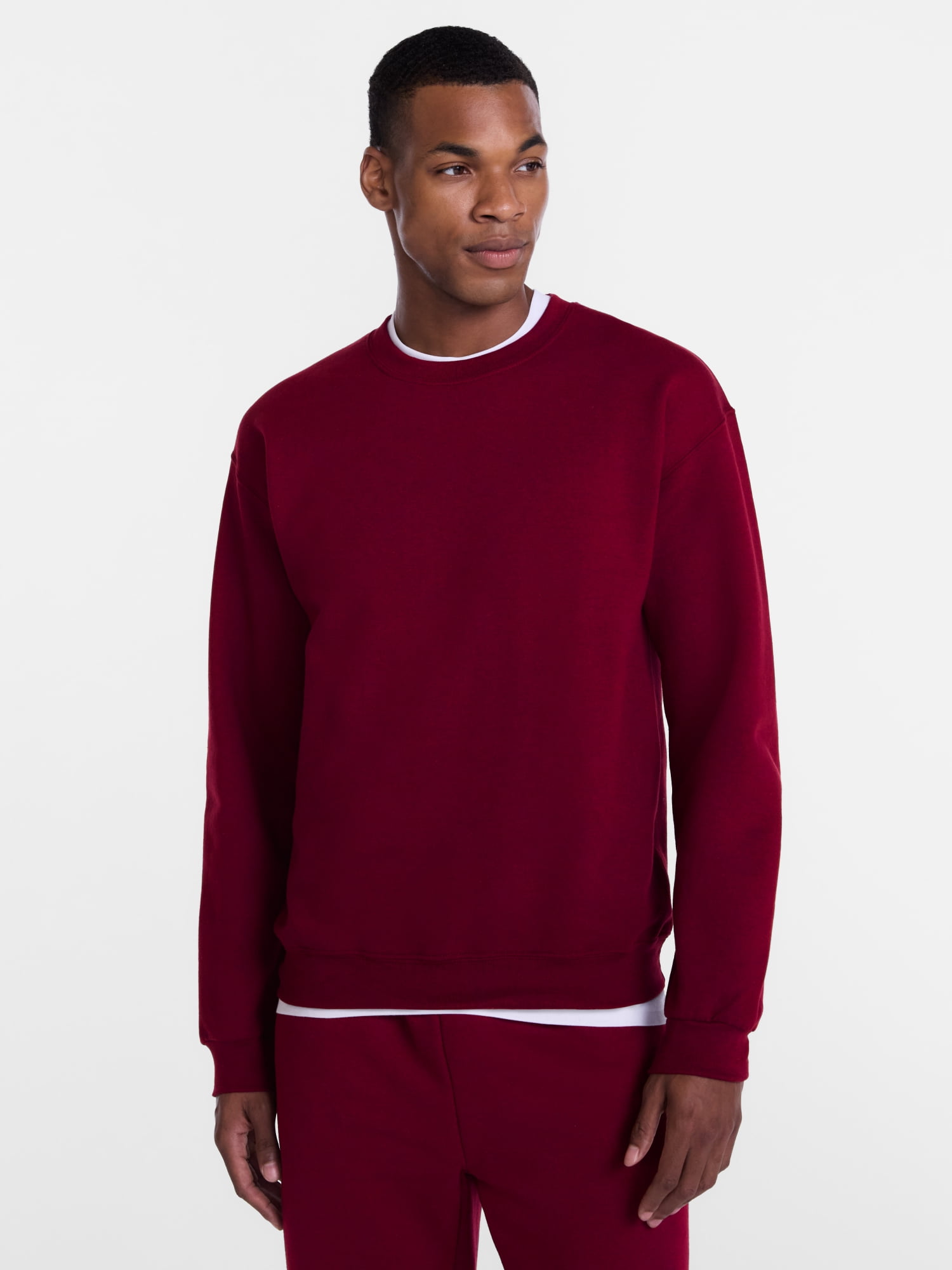 Athletic Works Men's Fleece Crewneck Sweatshirt, Sizes XS-4XLT