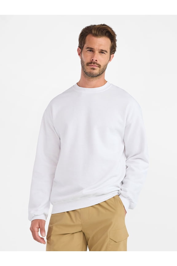 Men's and Big & Tall Men's Fleece Crewneck Sweatshirt, Sizes XS-5XLT