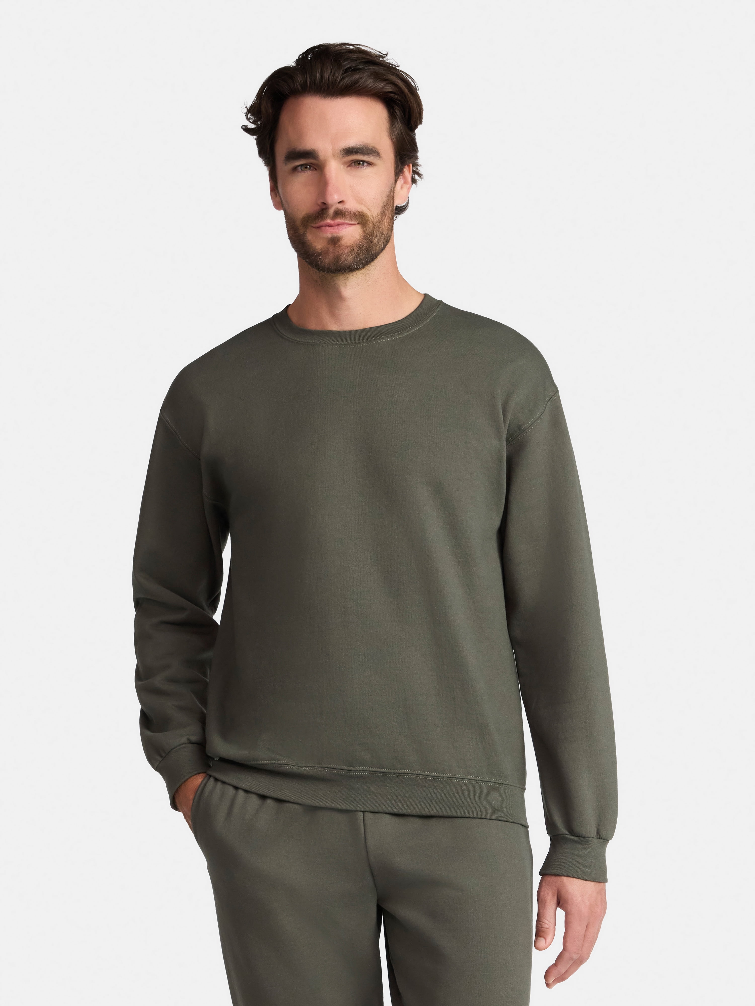 Athletic Works Fleece Crewneck Sweatshirt, Mens & Big & Tall Sizes XS-4XLT