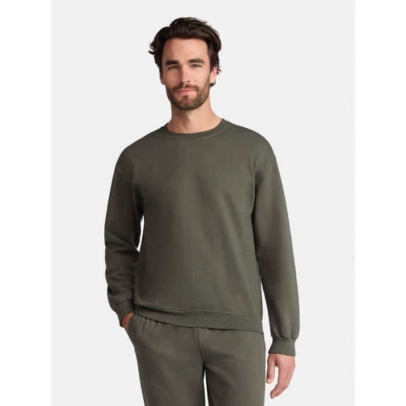 Athletic Works Men's and Big & Tall Men's Fleece Crewneck Sweatshirt, Sizes XS-5XLT