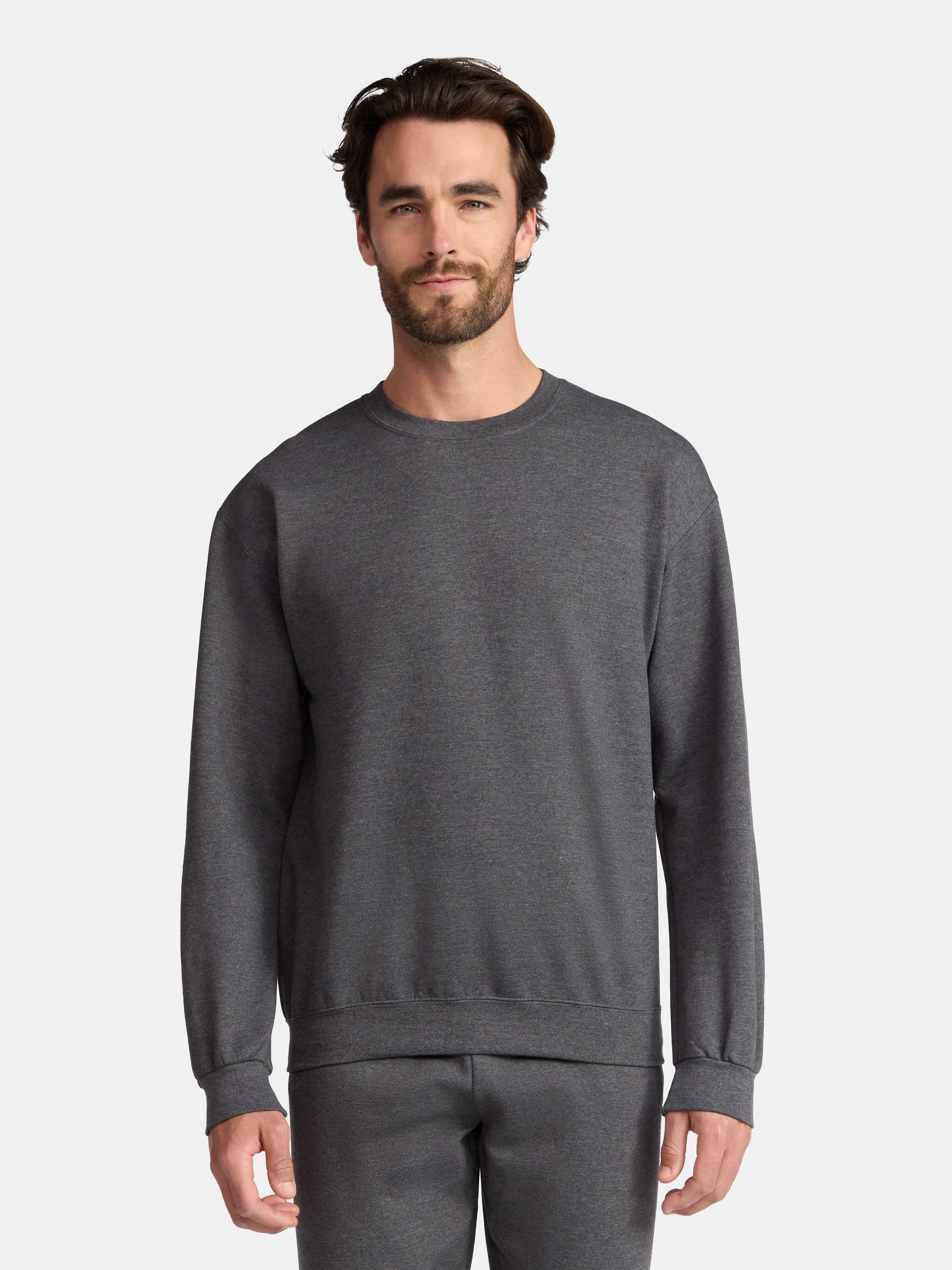 Athletic Works Men's Fleece Crewneck Sweatshirt, Sizes XS-4XLT
