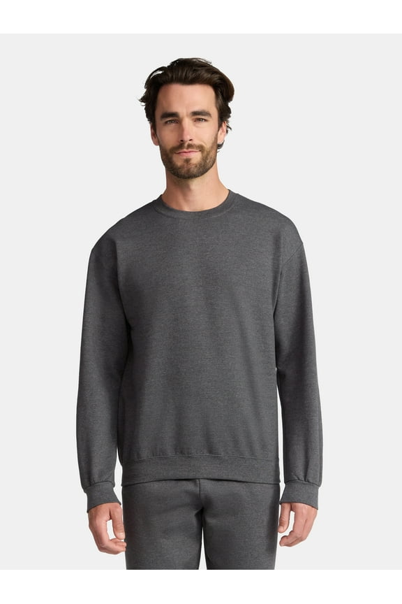 Men's and Big & Tall Men's Fleece Crewneck Sweatshirt, Sizes XS-5XLT