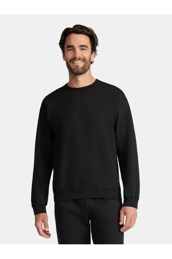 Men's and Big & Tall Men's Fleece Crewneck Sweatshirt, Sizes XS-5XLT