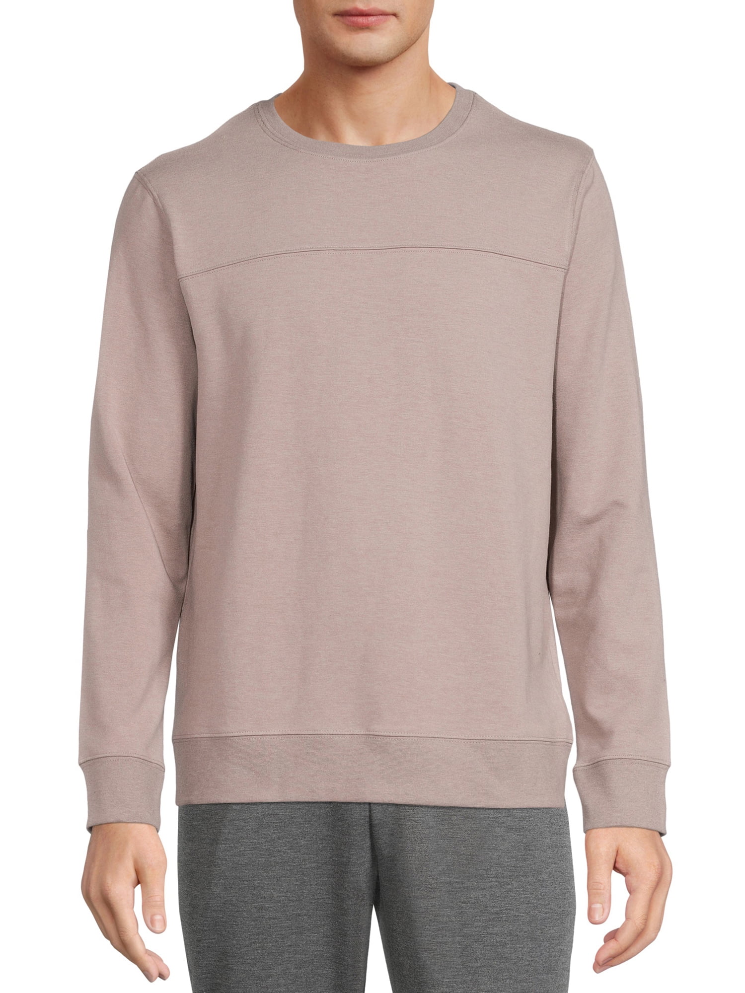 Athletic Works Men's and Big Men's French Terry Crewneck Sweatshirt, up