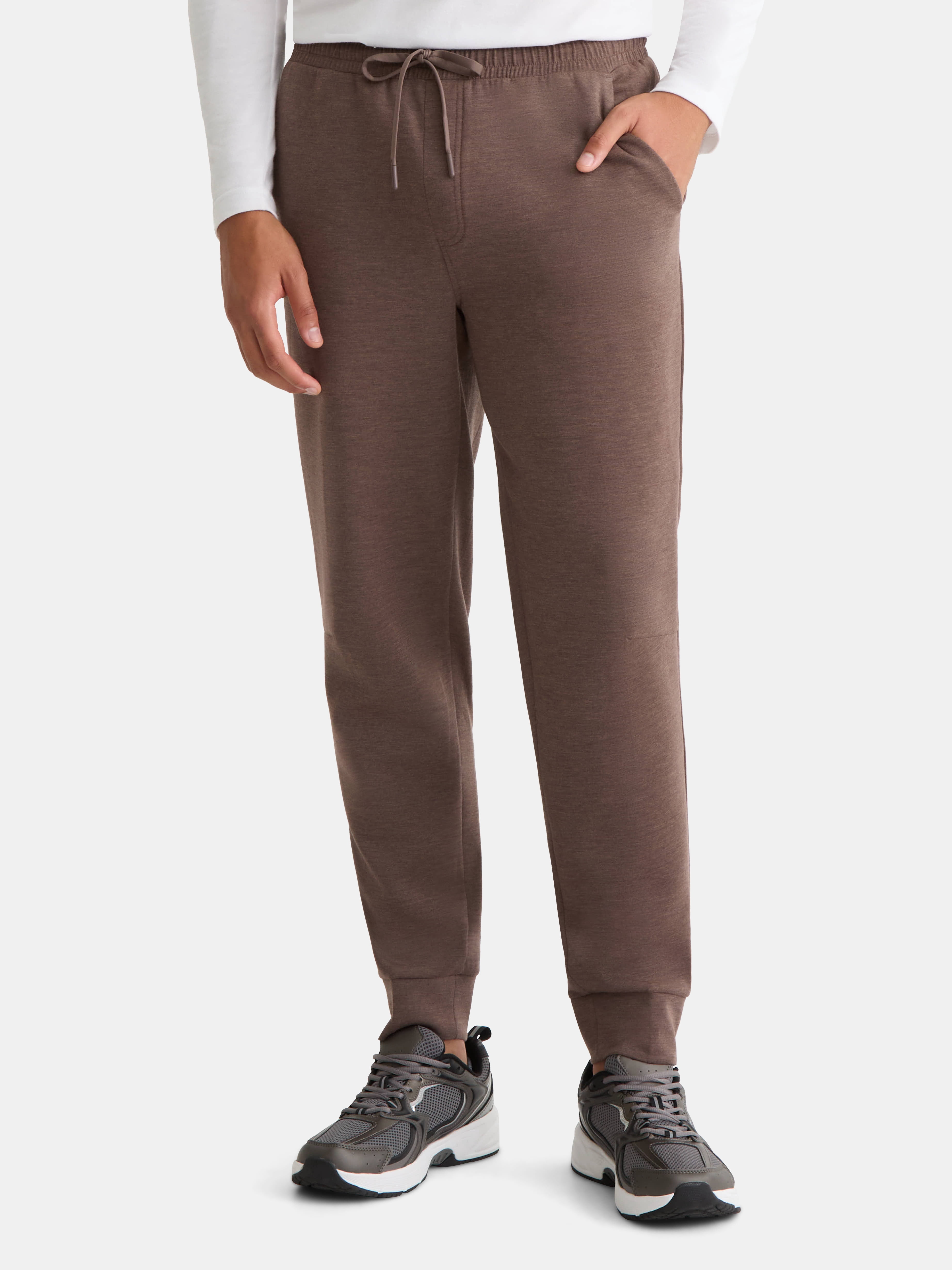 Athletic Works Men's and Big Men's Fusion Double Knit Joggers Pants, Sizes S-5XL