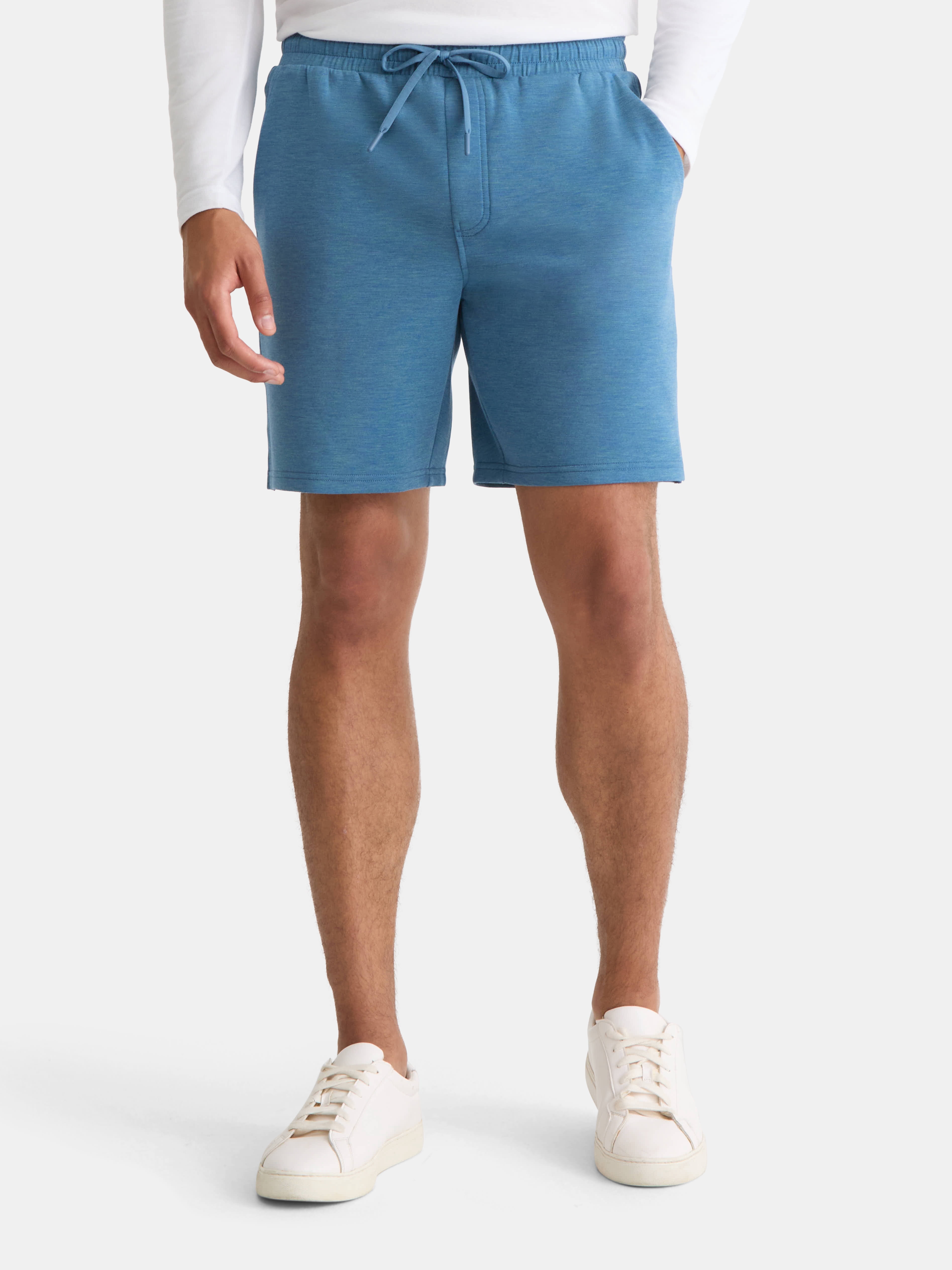 Athletic Works Men's and Big Men's Fusion Double Knit Shorts 8" Inseam, Sizes S-5XL