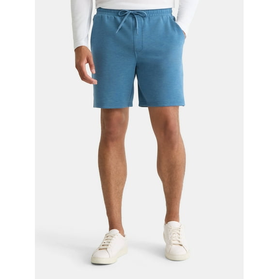 Athletic Works Men's and Big Men's Fusion Double Knit Shorts 8" Inseam, Sizes S-5XL