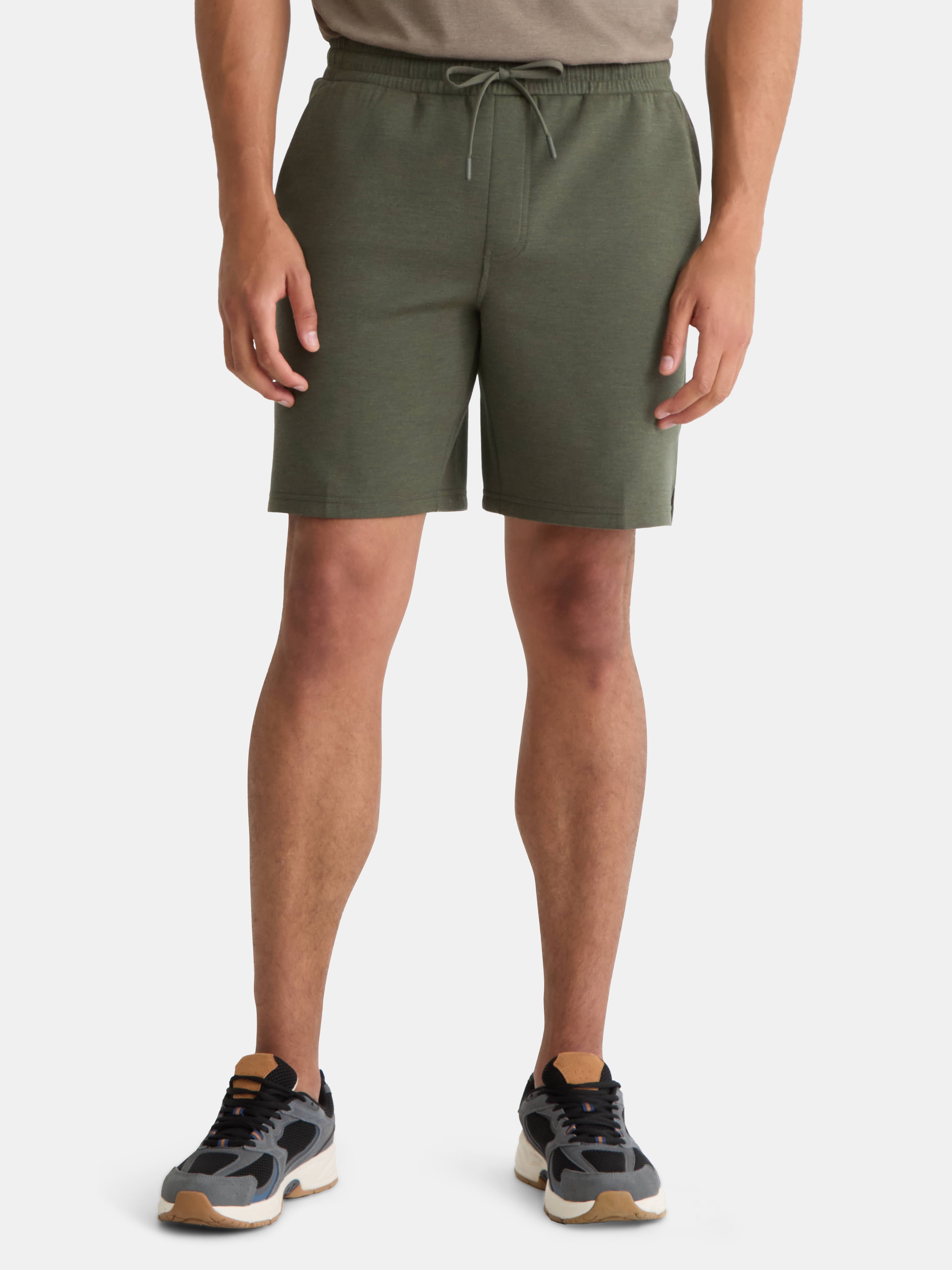 Athletic Works Men's and Big Men's Fusion Double Knit Shorts 8" Inseam, Sizes S-5XL