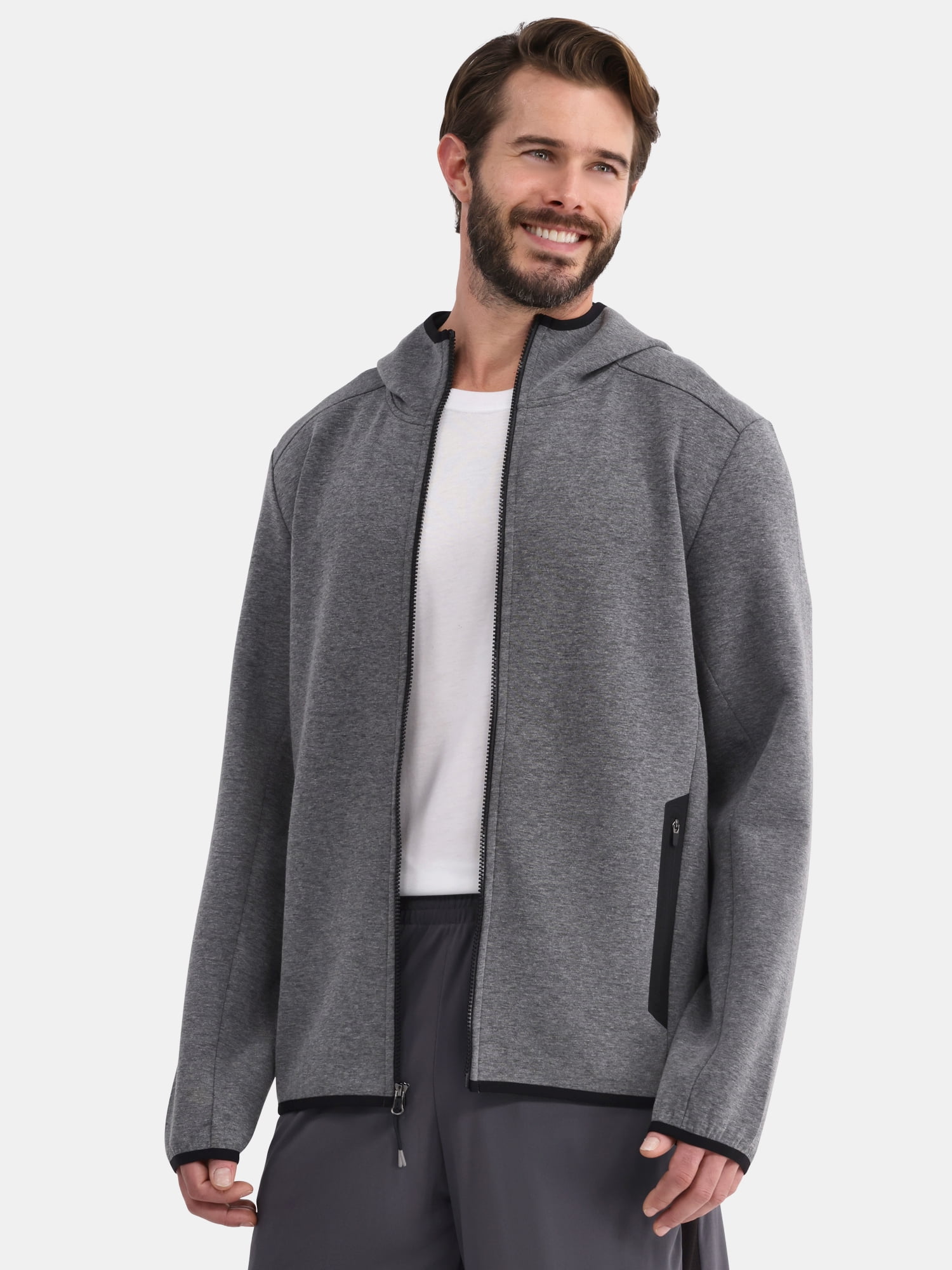 Athletic Works Men #39 s and Big Men #39 s Fusion Knit Zip Jacket Sizes S 3XL Athletic Works Men #39 s and Big Men #39 s Fusion Knit Zip Jacket Sizes S 3XL