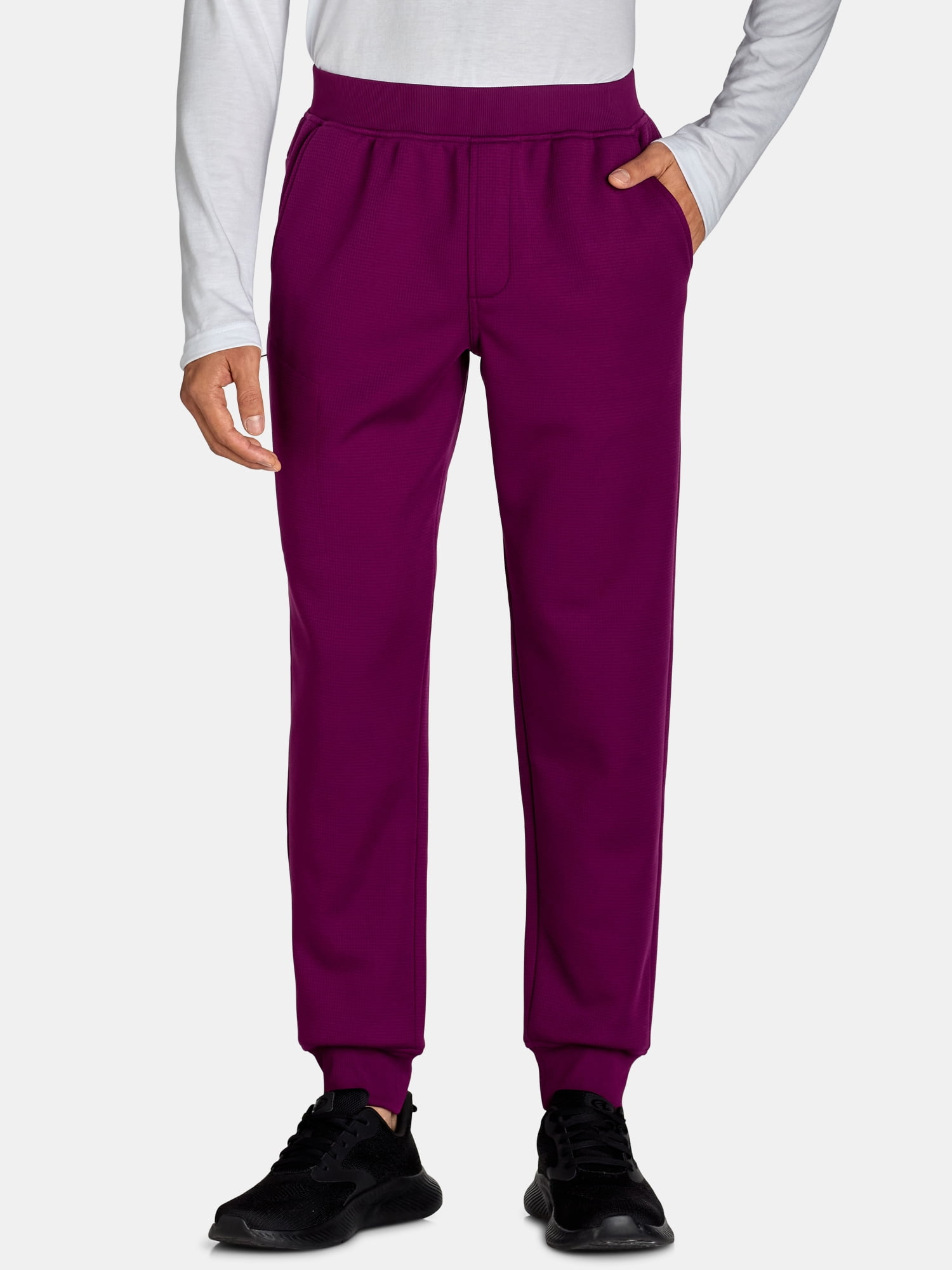 Athletic Works Men's and Big Men’s Grid Tech Fleece Joggers, Sizes S-3XL