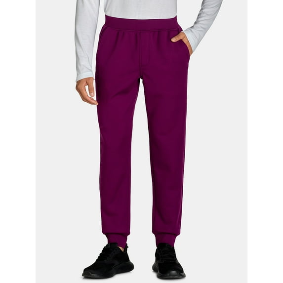Athletic Works Men's and Big Men’s Grid Tech Fleece Joggers, Sizes S-3XL