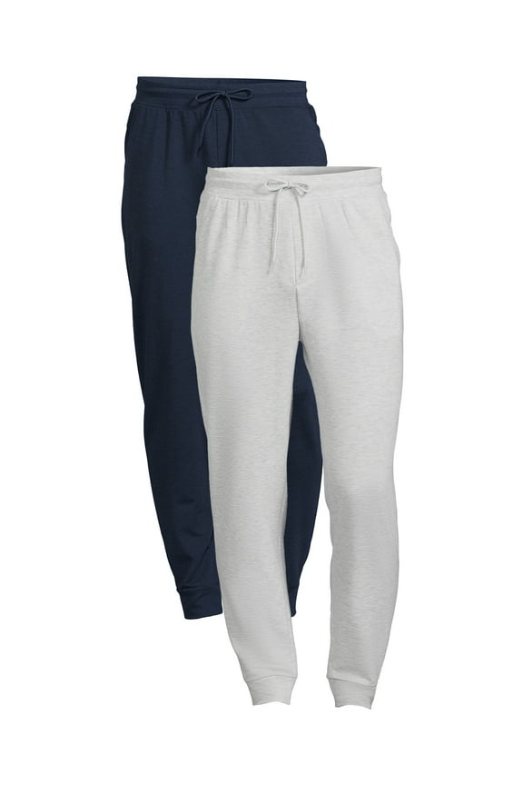 Men's and Big Men's Knit Joggers, 2-Pack, Sizes S-5XL