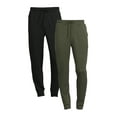 thumbnail image 1 of Athletic Works Men's and Big Men's Knit Joggers, 2-Pack, Sizes S-5XL, 1 of 5