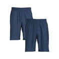 Athletic Works Men's and Big Men's Knit Shorts, 2Pack, Sizes S3XL