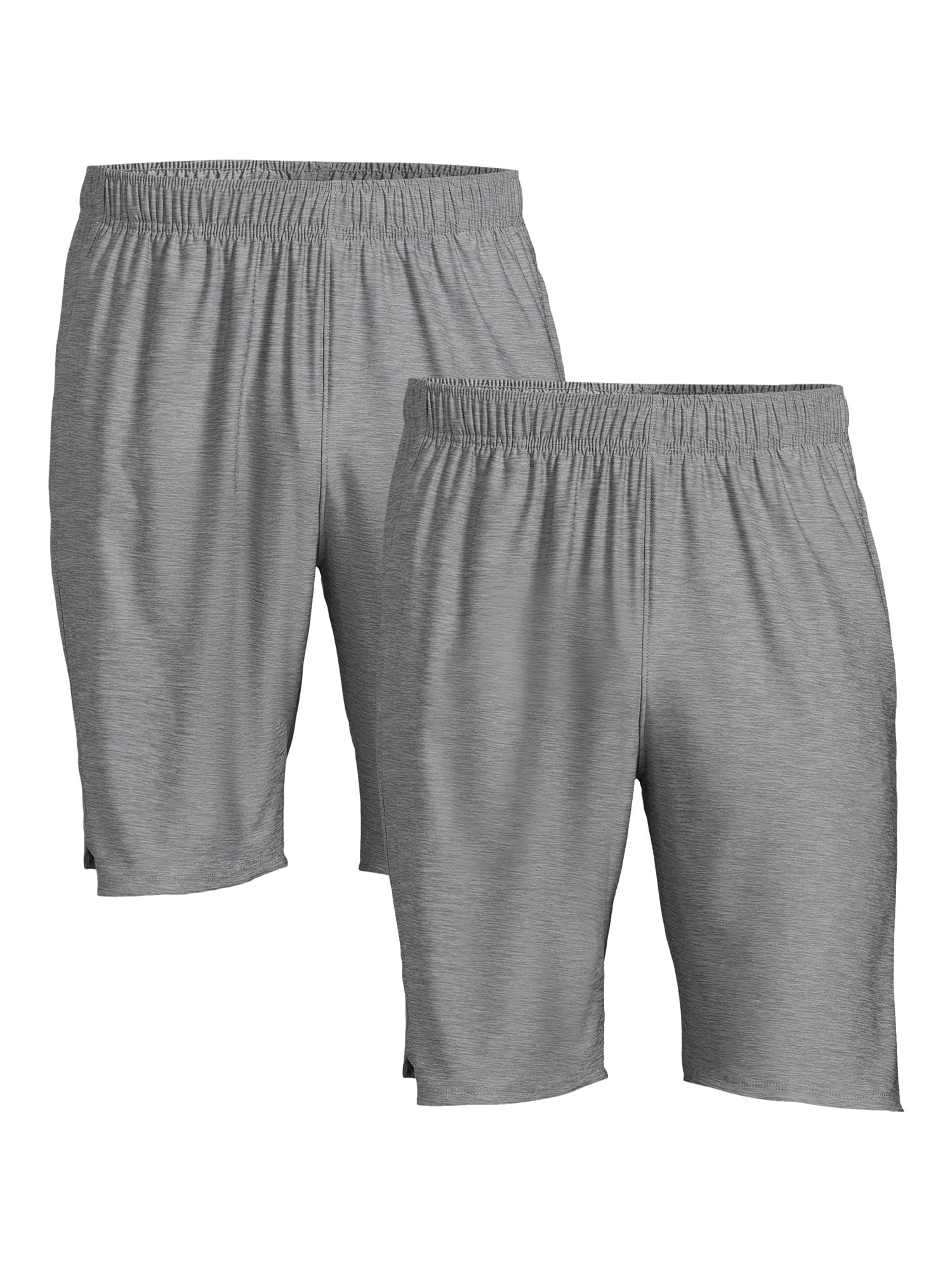 Athletic Works Men s and Big Men s Knit Shorts 2 Pack Sizes S 3xl Size Small Gray