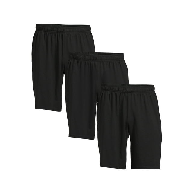 Athletic Works Men's and Big Men's Knit Shorts, 3-Pack, Sizes S-3XL