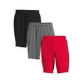 Athletic Works Men's and Big Men's Knit Shorts, 3Pack, Sizes S3XL