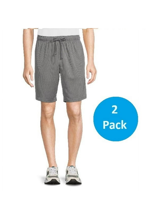 Men's and Big Men's Mesh Gym Shorts Set, 2-Pack, Sizes S-3XL
