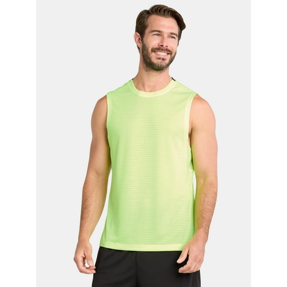 Athletic Works Men's and Big Men's Mixed Media Tank Top, Sizes XS-5XL