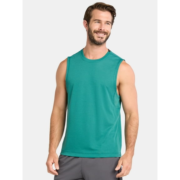 Athletic Works Men's and Big Men's Mixed Media Tank Top, Sizes XS-5XL