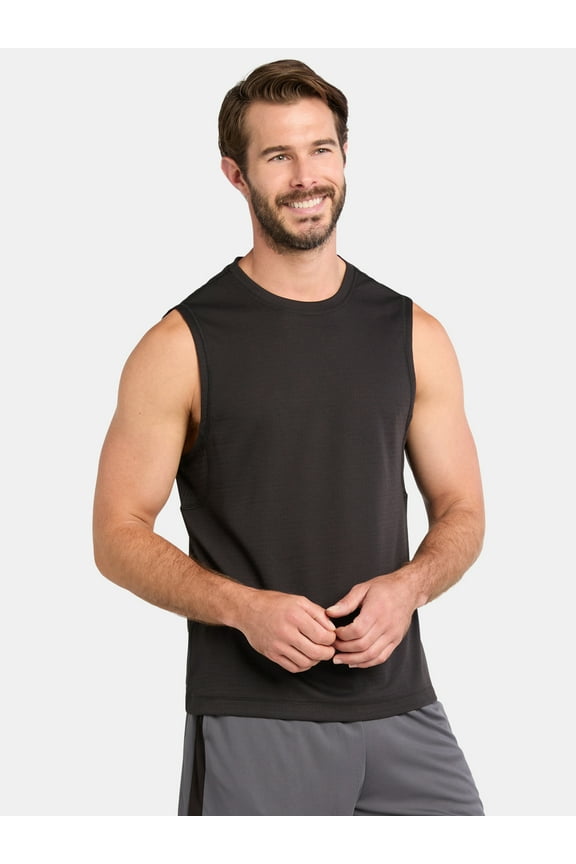 Men's and Big Men's Mixed Media Tank Top, Sizes XS-5XL