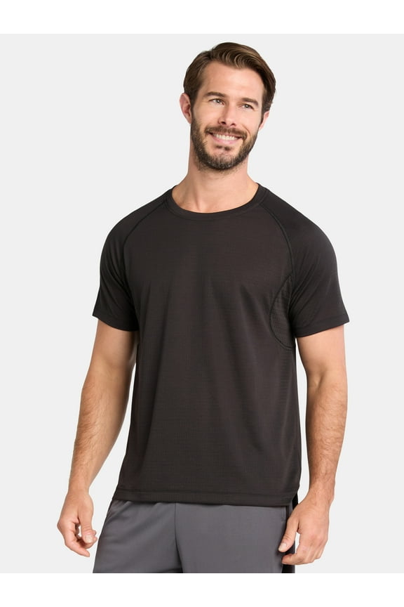 Men's and Big Men's Mixed Media Tee, Sizes XS-5XL