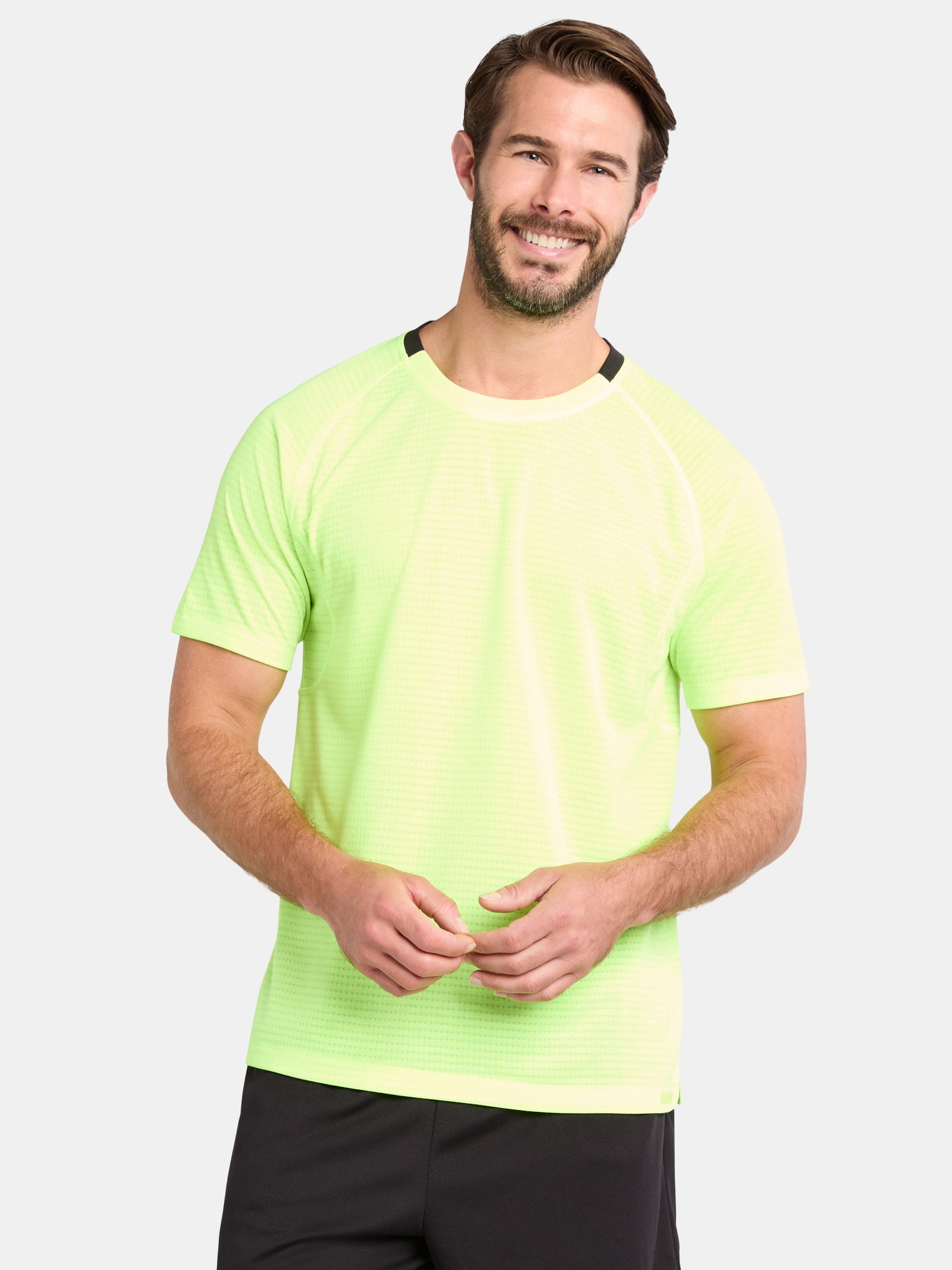 Athletic Works Men's and Big Men's Mixed Media Tee, Sizes XS-5XL