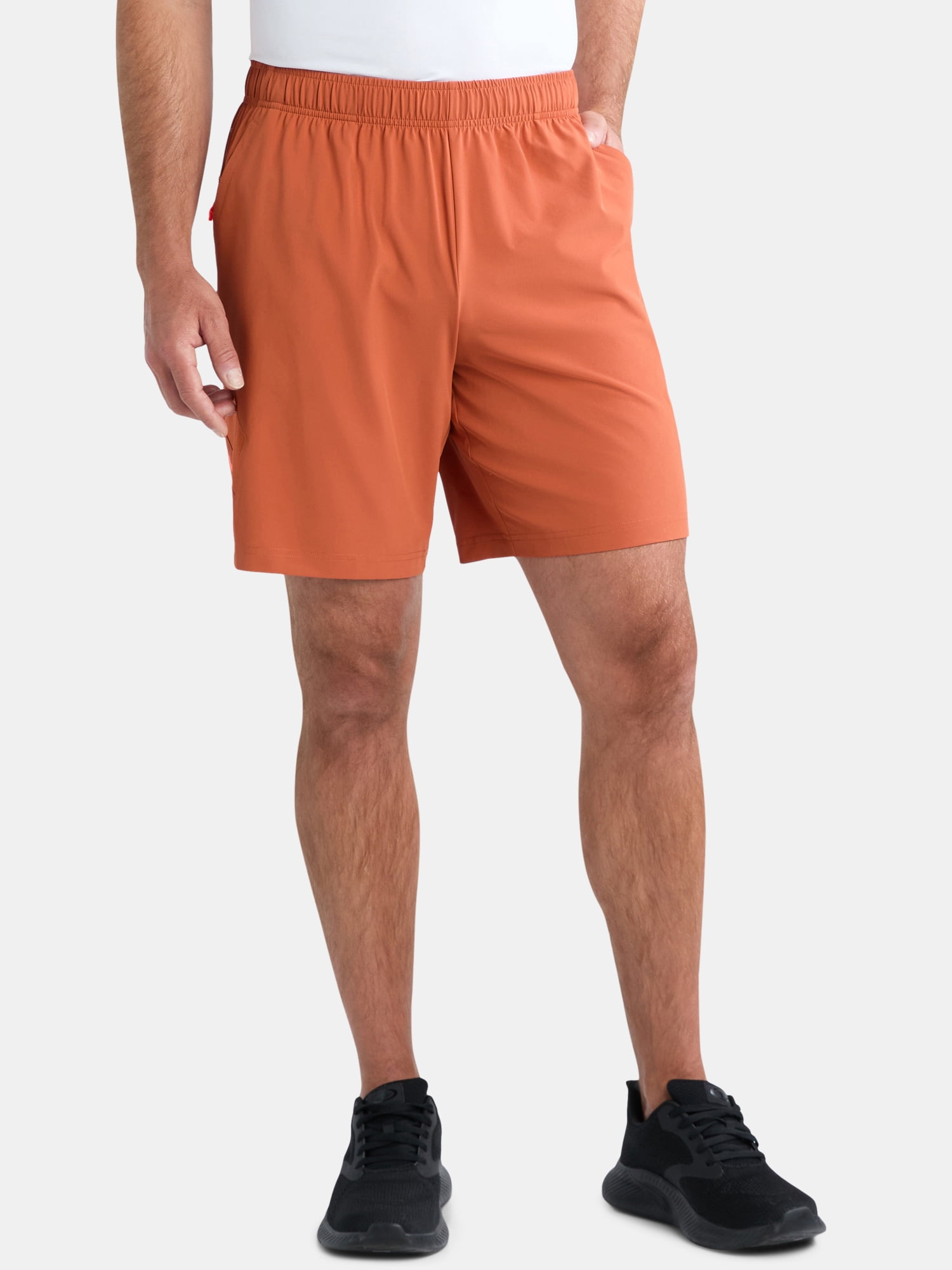 Athletic Works Men's and Big Men's Mixed Media Tennis Shorts, 8" Inseam, Sizes S-3XL