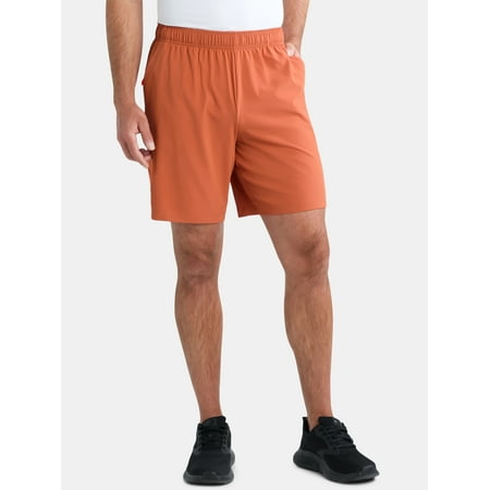 Athletic Works Men's and Big Men's Mixed Media Tennis Shorts, 8" Inseam, Sizes S-3XL