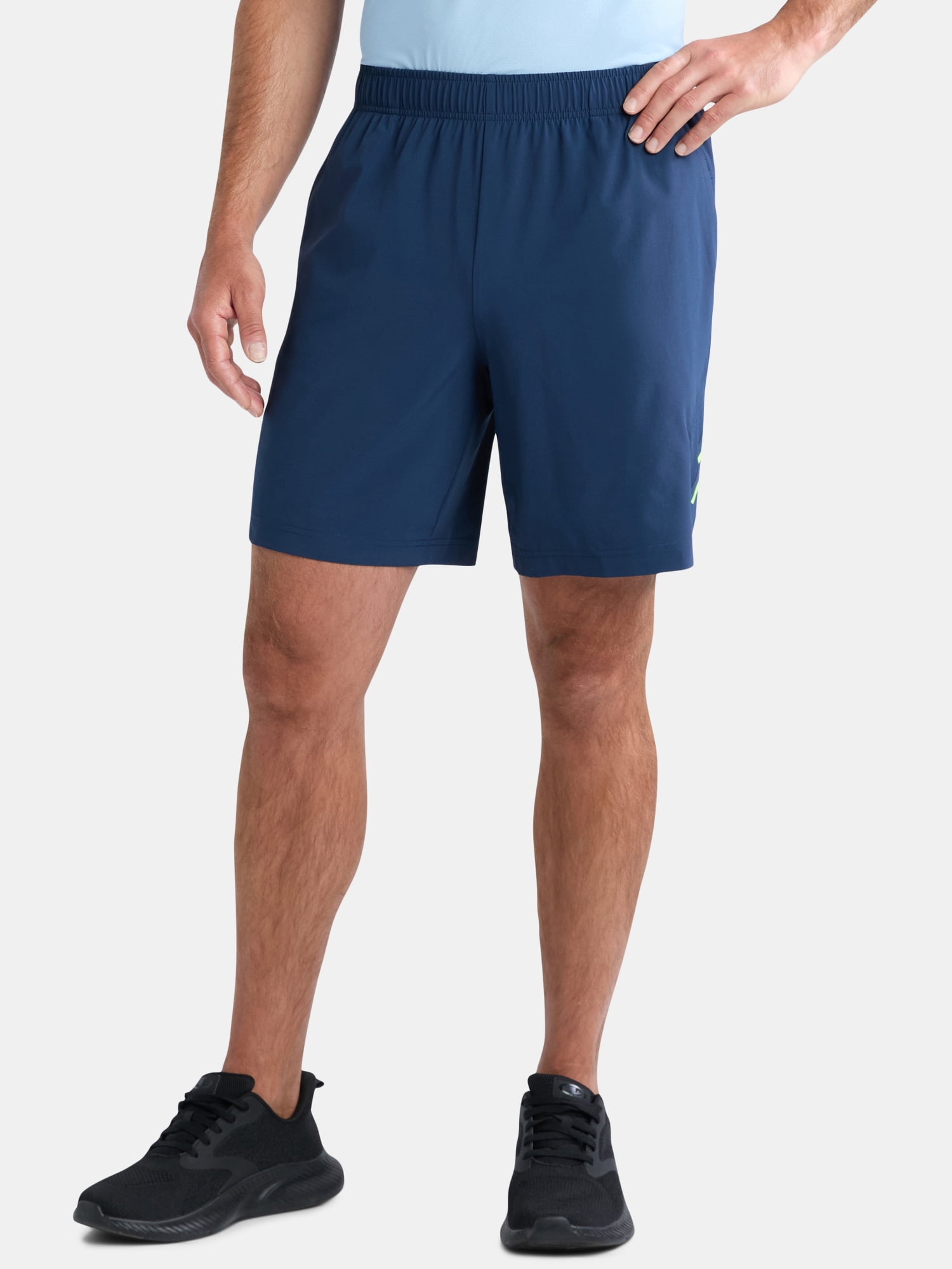 Athletic Works Men's and Big Men's Mixed Media Tennis Shorts, 8" Inseam, Sizes S-3XL