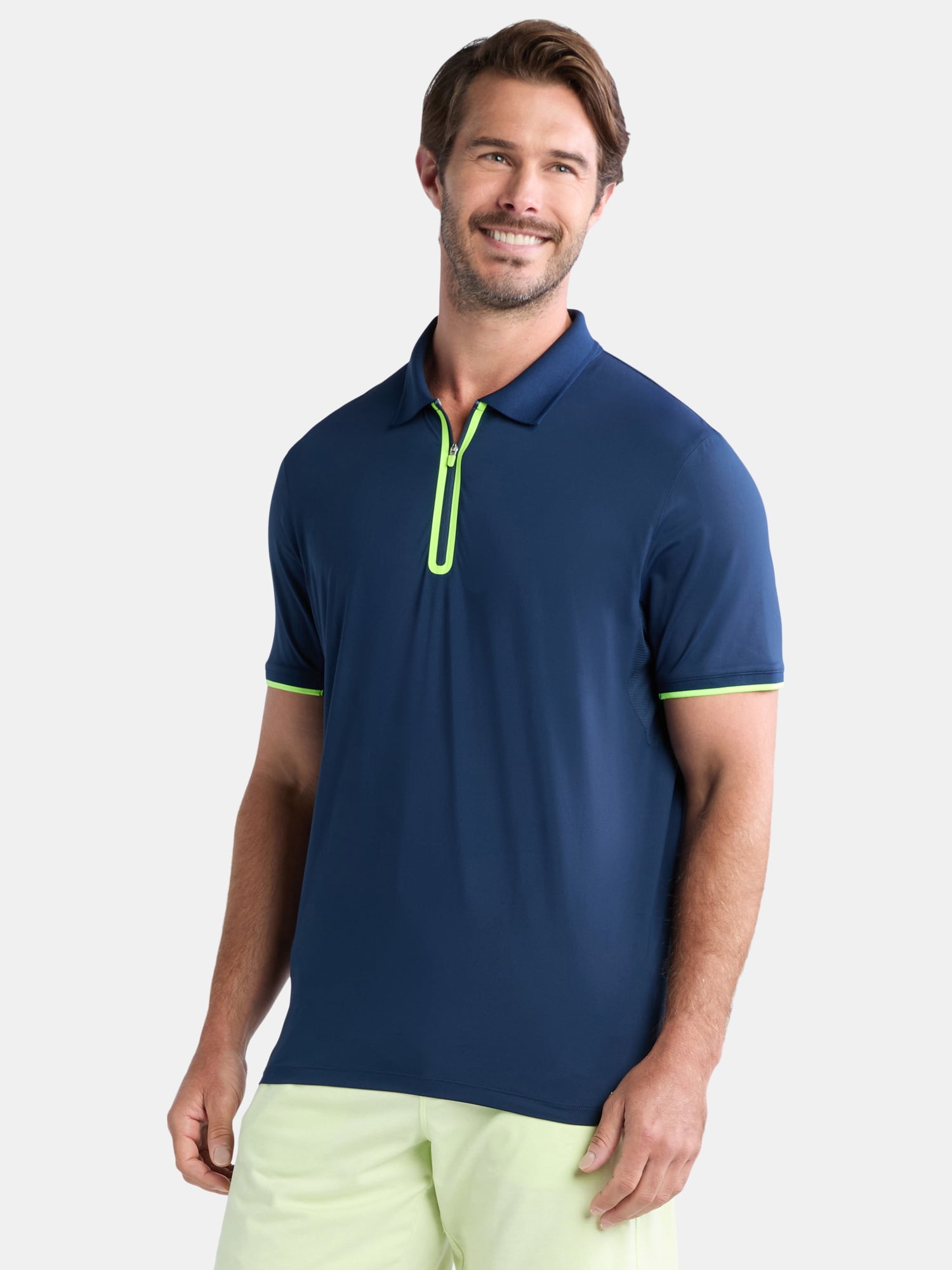 Athletic Works Men's and Big Men's Modern Tennis Polo Shirt, Sizes S-3XL