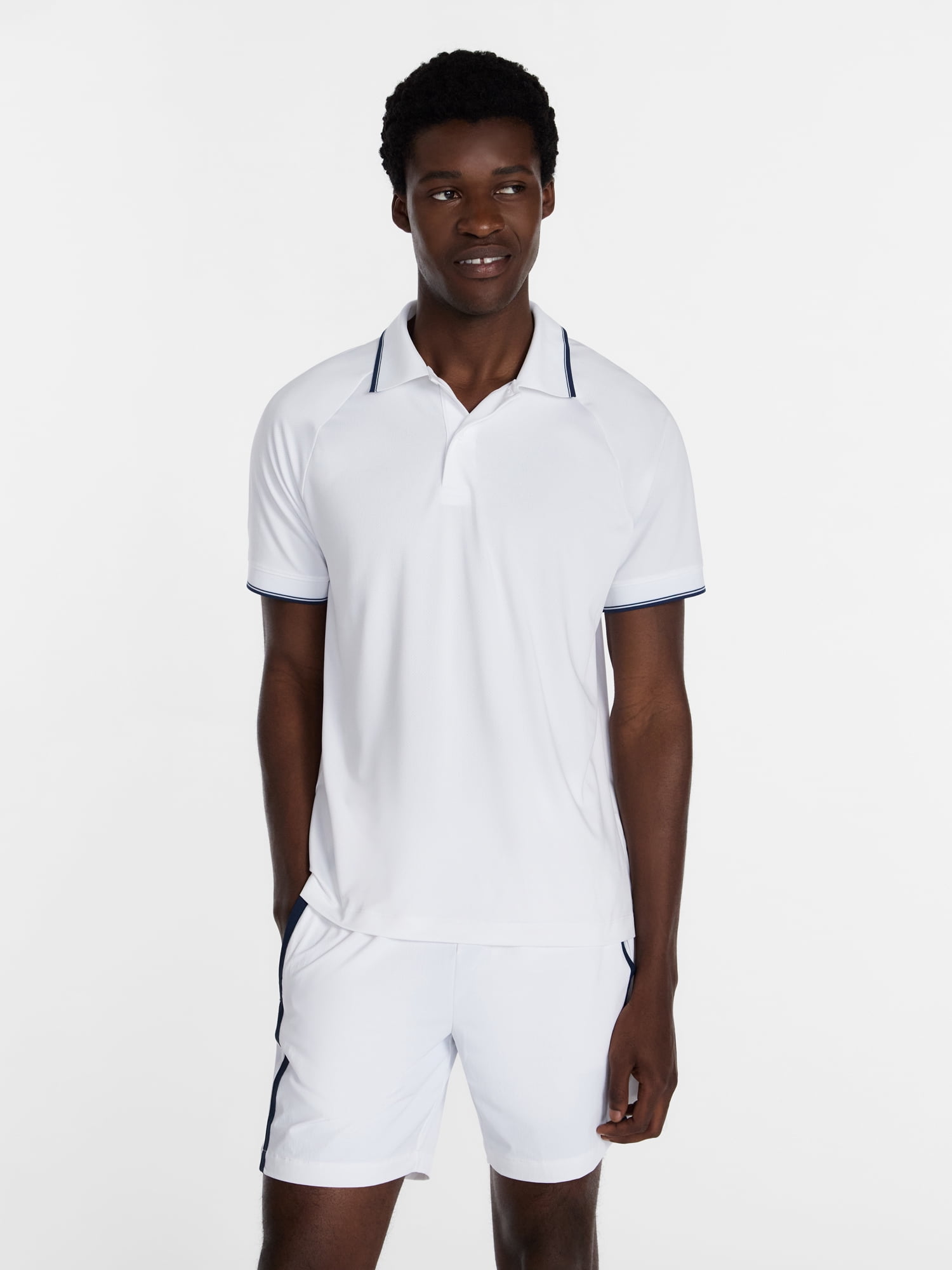 Athletic Works Men's and Big Men's Modern Tennis Polo Shirt, Sizes XS-3XL