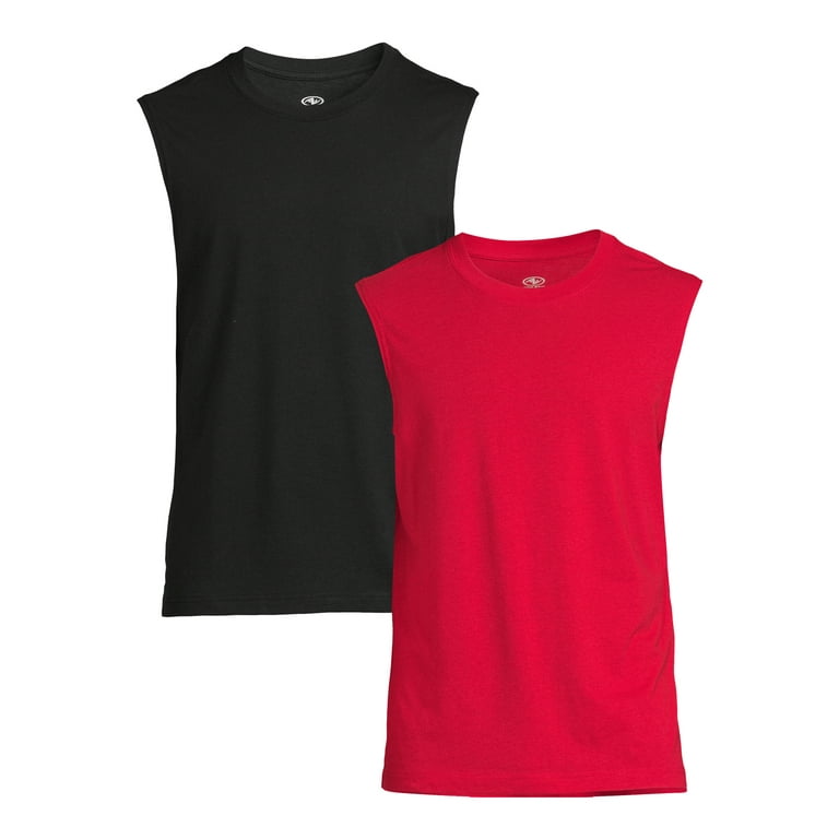 Athletic Works Men's and Big Men's Muscle Tee, 2-Pack, Sizes S-3XL 