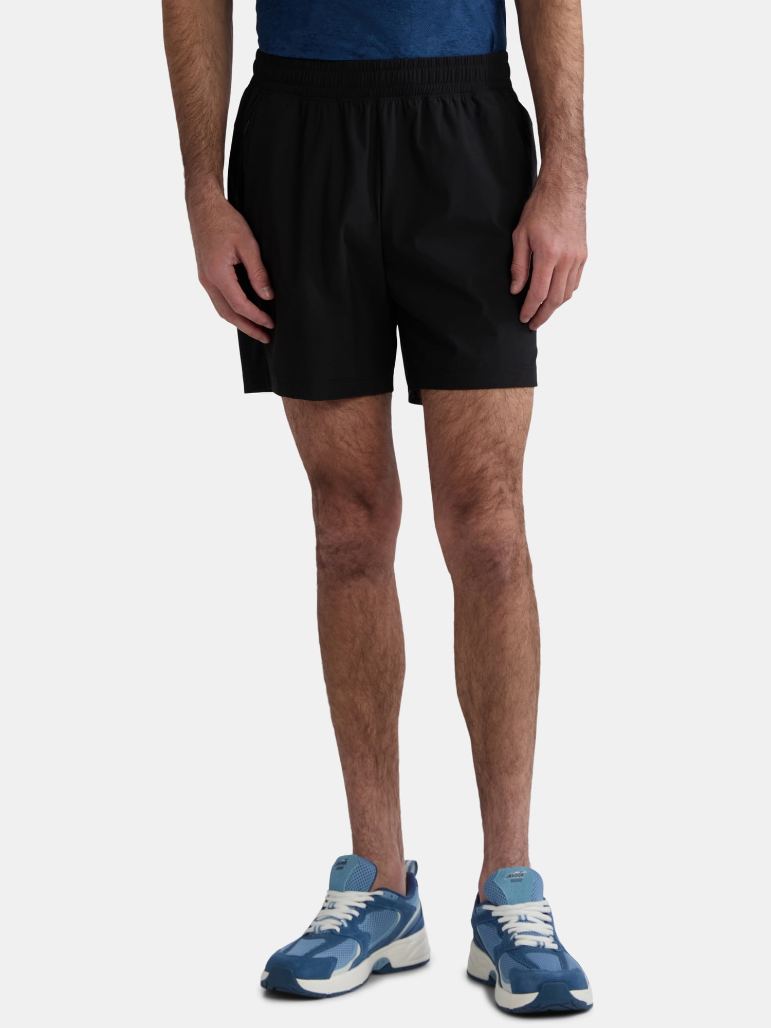Athletic Works Men's and Big Men's Nylon Stretch Shorts, 6" Inseam, Sizes S-3XL