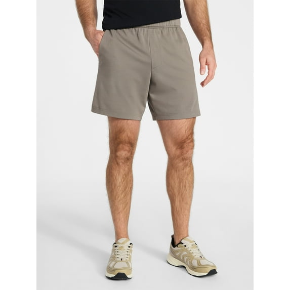 Athletic Works Men's and Big Men's Ponte Shorts, 7'' Inseam, Sizes XS-5XL