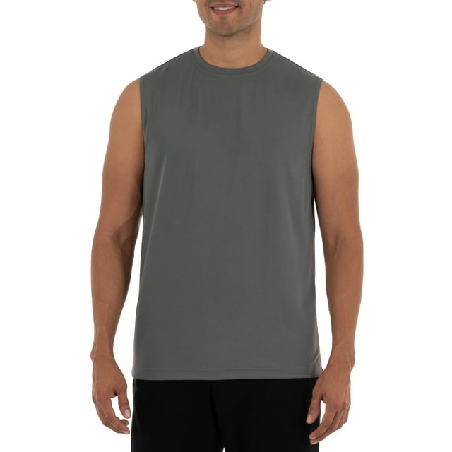 Shop Athletic Works Men's and Big Men's Quick Dry Muscle Tee, up to 5XL ...