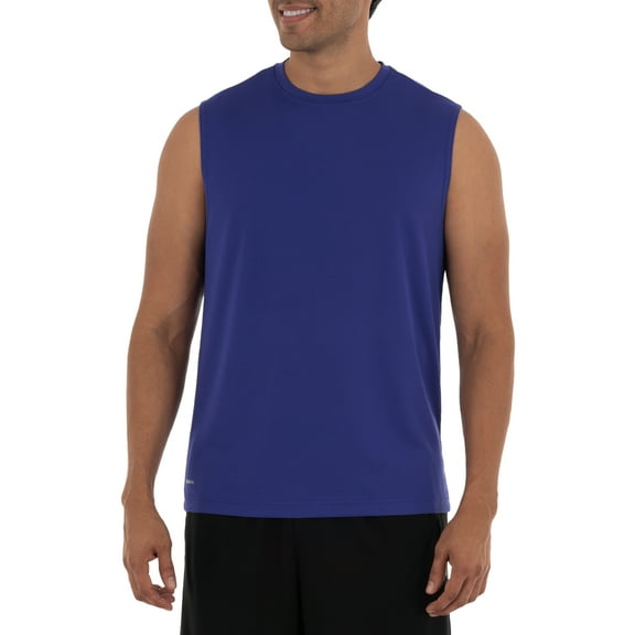 Athletic Works Men's and Big Men's Quick Dry Muscle Tee, up to 5XL