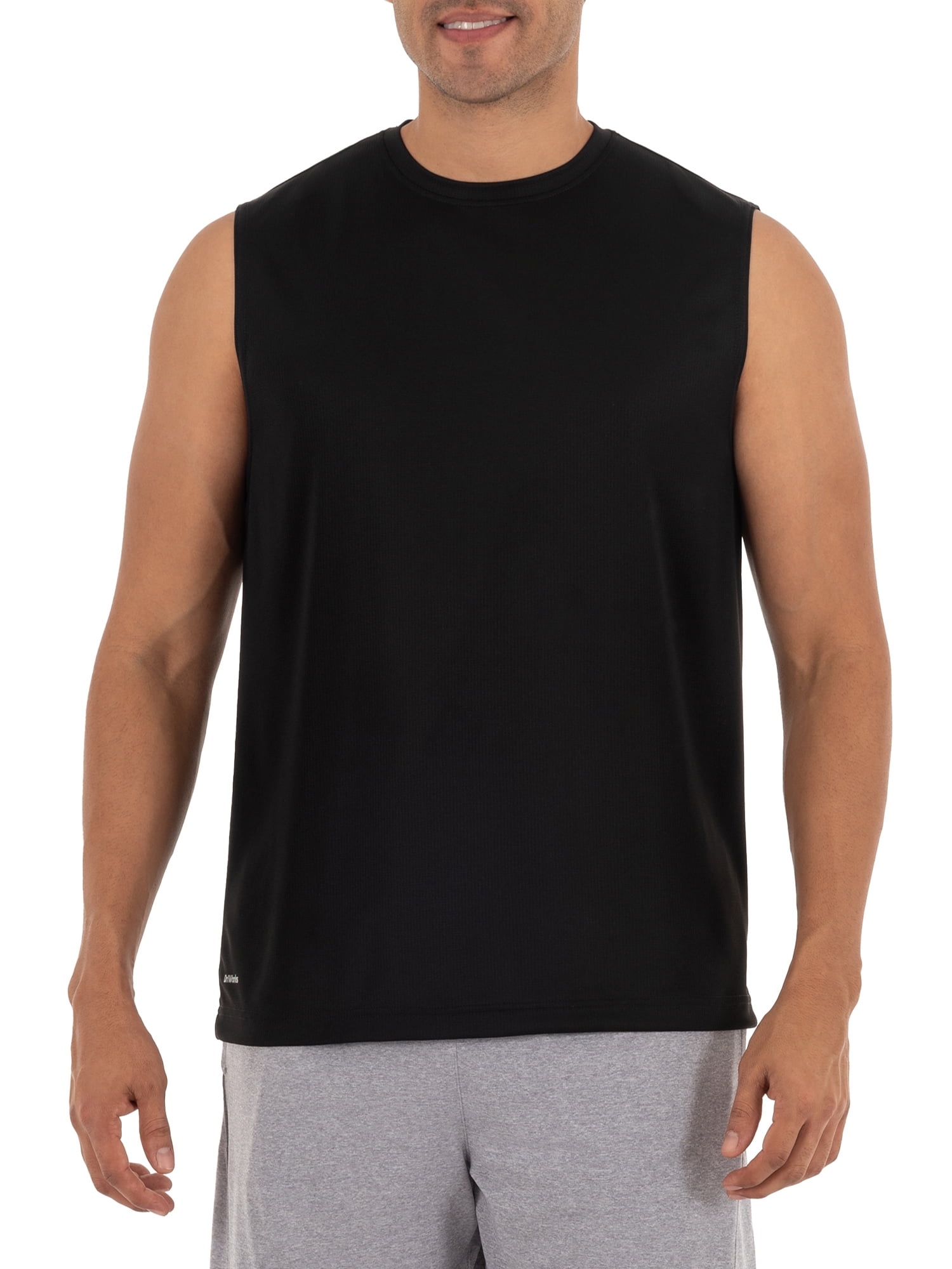 Athletic Works Men's and Big Men's Quick Dry Muscle Tee, up to 5XL ...