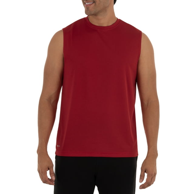 Athletic Works Men's and Big Men's Quick Dry Muscle Tee, up to 5XL