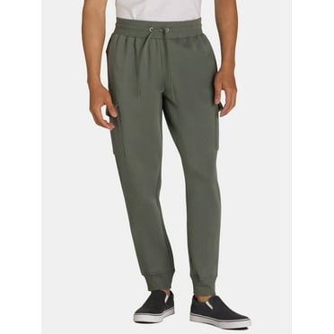 Athletic Works Men's and Big Men's Strata Fleece Cargo Joggers, Sizes S-3XL