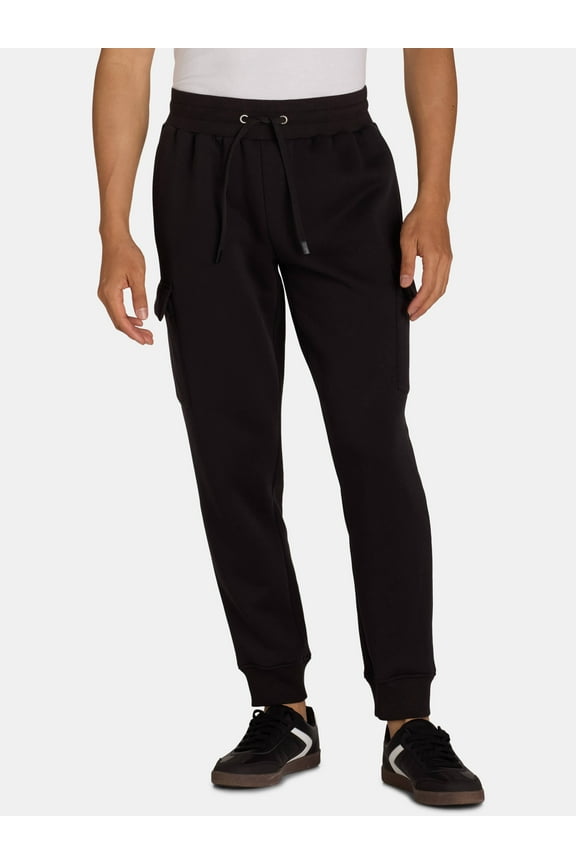 Men's and Big Men's Strata Fleece Cargo Joggers, Sizes S-3XL