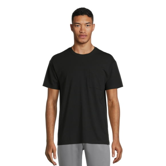 Athletic Works Men's and Big Men's Tri Blend Pocket Tee, Sizes XS-4XLT