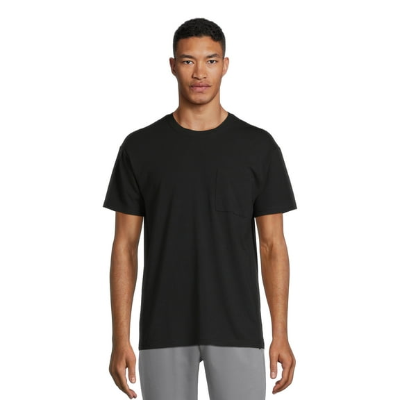 Athletic Works Men's and Big Men’s Tri Blend Pocket Tee, Sizes XS-4XLT