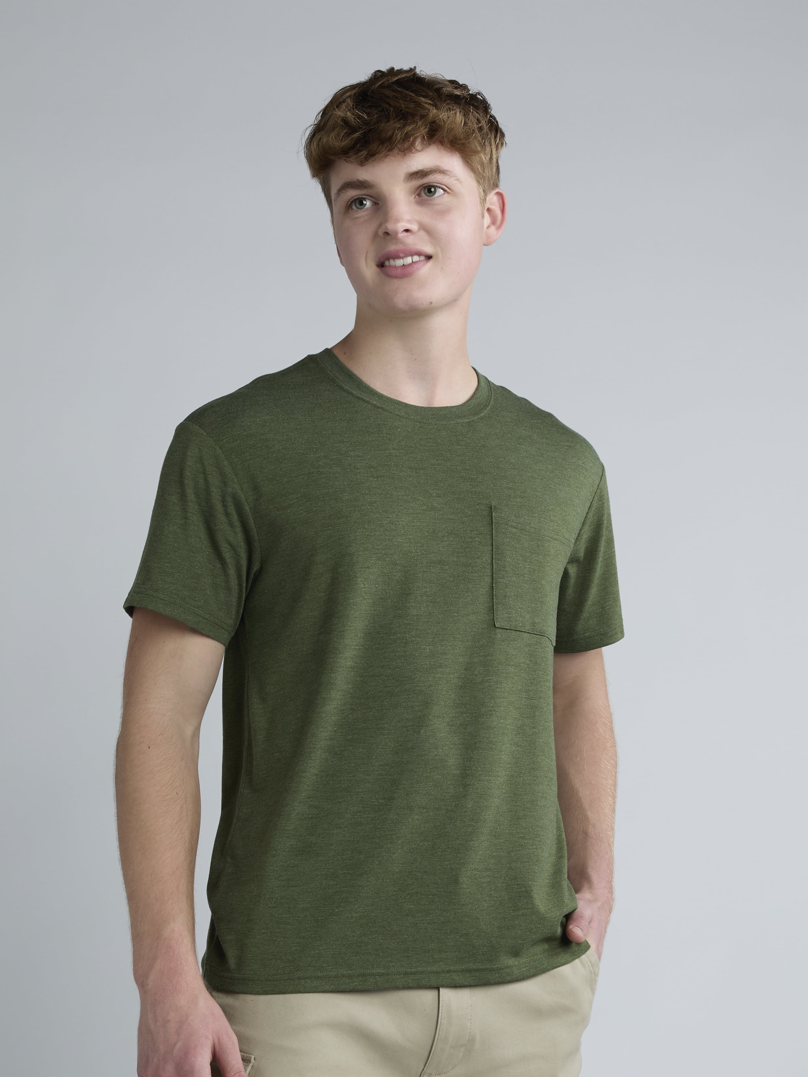 Athletic Works Men's Tri-Blend Pocket Tee Sizes XS-4XLT Soft ...