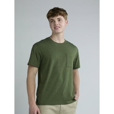 Athletic Works Men's and Big Men's Tri Blend Pocket Tee, Sizes XS-4XLT